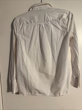 Old Navy White Button-Down Women's Long-Sleeve Shirt